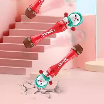 Детская игрушка-пузырь, рождественская мыльная машина для малышей, игрушка-снеговик, безопасная мыльная палочка для игр в помещении и на улице A