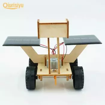 Детская игрушка-робот на солнечной энергии для самостоятельной сборки на Луну цвет старого дерева