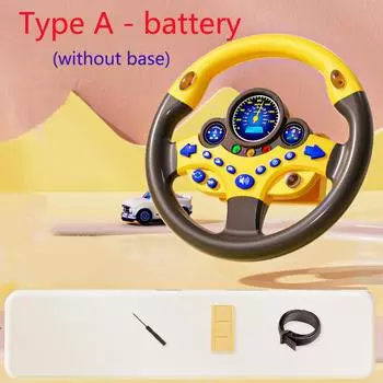 Детская игрушка руль - Игра в вождение на заднем сиденье со светом и музыкой - Веселый дошкольный симулятор вождения, подарок для малышей