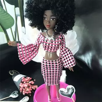 Детская игрушка с подвижным шарниром, черная кукла, игрушка. Детская игрушка, кукла с подвижным шарниром. One Size