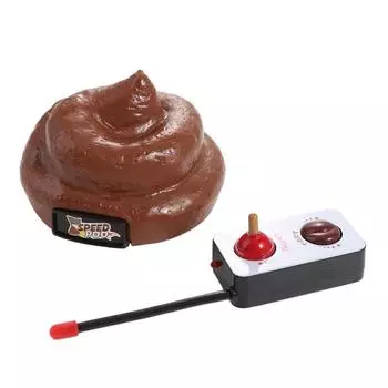 Детская игрушка с вращающимся на 360 градусов пультом дистанционного управления, имитация какашек, звук пука, игрушка-трюк с какашками, интересные движущиеся какашки, шуточные игрушки для взрослых и детей коричневый