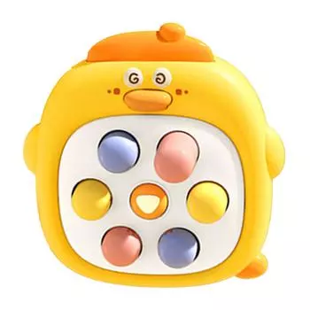 Детская игрушка «Удар пальцем» интерактивная обучающая игра для снятия стресса с мультяшной уткой быстрая скоростная игра-толчок жёлтый