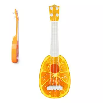 Детская игрушка укулеле 4 струны отличный звук имитация гитары музыкальный инструмент для начинающих круглый