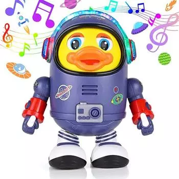 Детская игрушка-уточка, музыкальная интерактивная игрушка, электрическая со светом и звуками, танцующий робот, космические элементы для младенцев, подарки для детей Duck