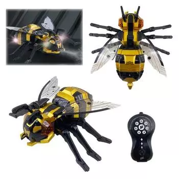 Детская игрушка-животное с дистанционным управлением и светодиодной подсветкой, музыкальная интерактивная механическая пчела