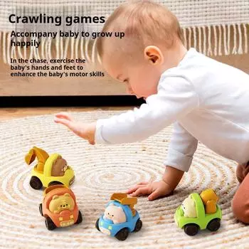 Детская инерционная машина для мальчиков, пожарная машина, игрушка для детей 1-2-3 лет, милая инерционная машина для домашних животных 8.6*5.9*5.9cm