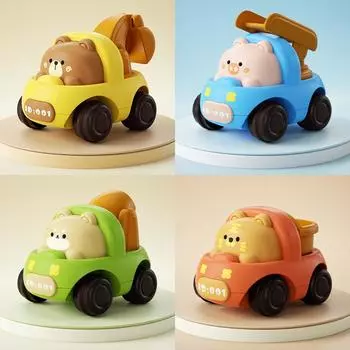 Детская инерционная мультяшная инженерная машинка, игрушки Q, милый экскаватор, машинка для мальчика от 1 до 3 лет, игрушечная машинка для малышей