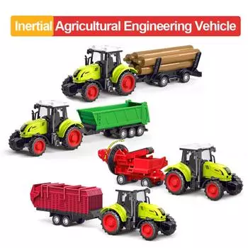 Детская инерционная сельскохозяйственная техника игрушечная машина фермерская двухъярусная машина рисовый грузовик строительство подарок для мальчиков на день рождения новый B060