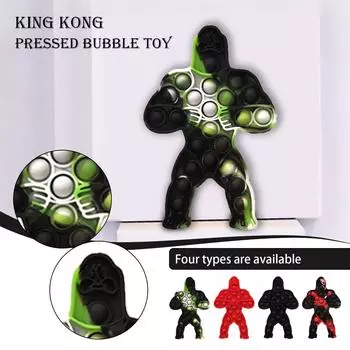 Детская интерактивная игрушка «Нажми и стреляй пузырями» для родителей и детей «Орангутанг»