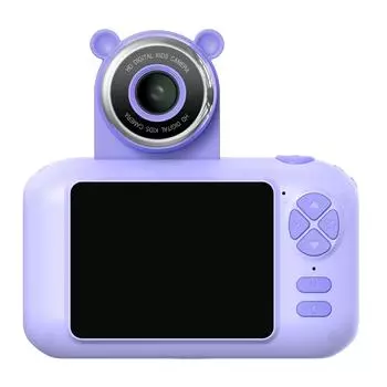 Детская камера 1080P High-Clear студенческая камера с поворотным объективом на 180 градусов, экраном 2,4 дюйма, цифровая видеокамера фиолетовый