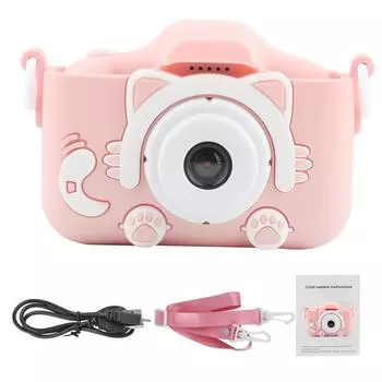 Детская камера 2400 Вт пикселей мультфильм цифровая DV фотосъемка игрушка праздничный подарок розовый розовый