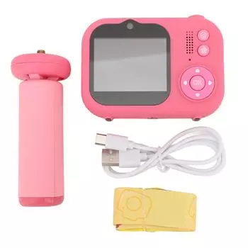 Детская камера 2,4-дюймовый цветной экран IPS HD 600 мАч 4H видеозапись мультяшный силиконовый чехол с