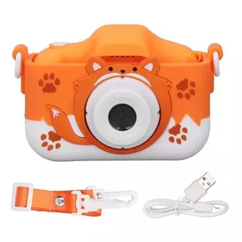 Детская камера 2-дюймовый IPS экран HD двойная камера детская цифровая видеокамера с игрой милая оранжевый