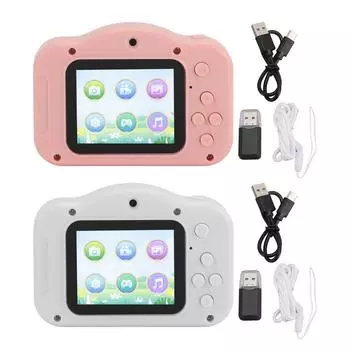 Детская камера 40MP 1080P High Definition 2.0in Screen 8X Zoom Clear Image MP3 Music Playing Mini Digi White