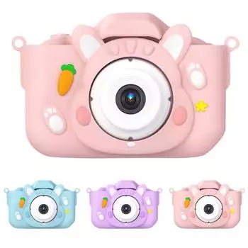Детская камера, цифровая камера, детская игрушка из мультфильма, зеркальная камера, фоторегистратор для учащихся начальной школы One Size синий