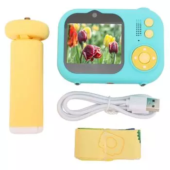 Детская камера для мальчиков и девочек, 2,4-дюймовый экран IPS, HD цифровая видеокамера со штативом, камера для малышей