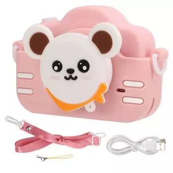 Детская камера для малышей Mini DV, мультяшная цифровая детская камера, игрушка, 2 МП, праздничный подарок на Рождество розовый