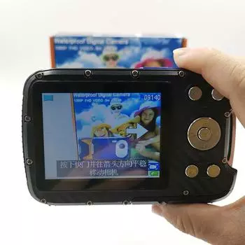 Детская камера HD-экран, водонепроницаемая камера, видеоигрушка, детская мультяшная камера, игрушка для уличной фотографии, цифровая камера, 32 ГБ, TF-карта With 32G TF Card