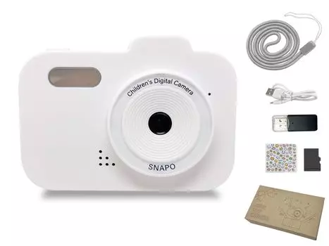 Детская камера Игрушечная камера SNAPO карта microSD 32 ГБ с проектом для чтения карт Хирагана Катакана Обучающая игрушка Детская цифровая камера Фото Видео Музыка