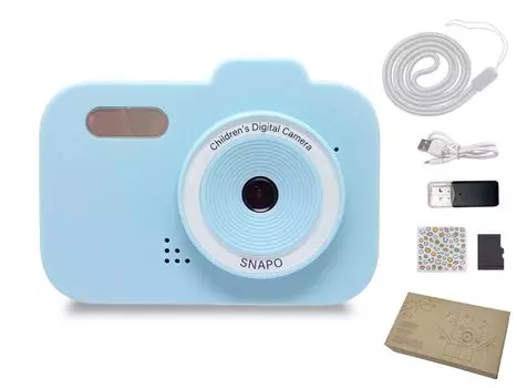 Детская камера Игрушечная камера SNAPO с картой памяти microSD 32 ГБ и картридером Хирагана Катакана Развивающие игрушки для детей Цифровая камера Фотографии Видео Музыка