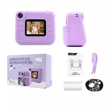 Детская камера мгновенной печати 1080P цифровая видеокамера для детей в возрасте от 3 лет и старше с экраном 2,0 дюйма