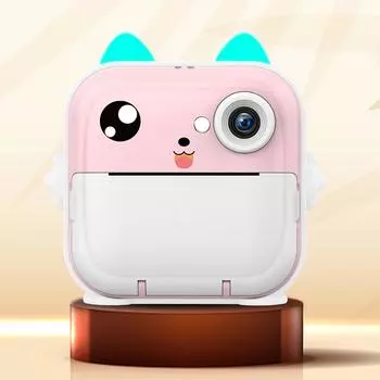 Детская камера мгновенной печати, 2,4-дюймовый IPS-экран, детская цифровая фотокамера, видеозапись, фотография, подарок на день рождения для девочек и мальчиков