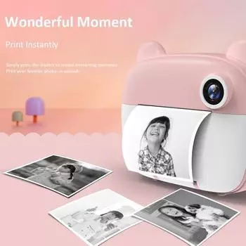 Детская камера Polaroid, камера с печатью высокой четкости, фотосъемка, видеокамера, игрушка, игрушка для девочек, детская камера, видео-камера, подарок на день рождения для мальчика синий