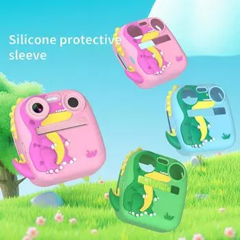 Детская камера с мгновенной печатью, цифровая камера для селфи для детей, бесплатная печать чернил, цифровая камера в подарок для девочек и мальчиков от 3 до 12 лет зелёный