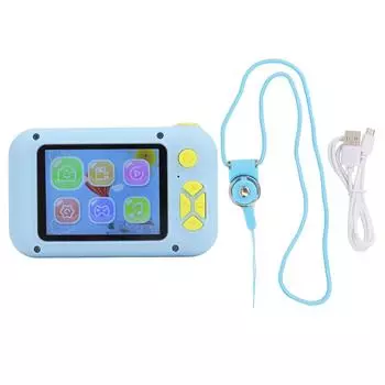 Детская камера синяя с высоким разрешением для малышей цифровая вращающаяся маленькая зеркальная камера видеокамера для селфи