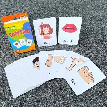 Детская карточка для раннего физического познания, английское слово, образовательная карточка с животными, фруктами, карточки Монтессори для маленьких детей, раннее образование