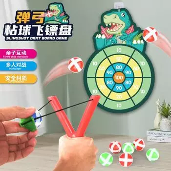 Детская катапульта, липкий мяч, лук и мишень, игрушка для младенцев, доска для игры на присосках, интерактивная игра для родителей и детей, метание, стрельба зелёный