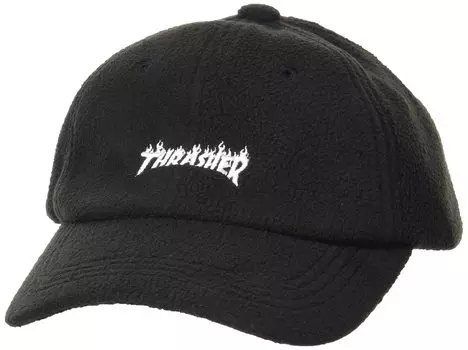 Детская кепка FLAME LOGO Hat Black FR [Thrasher] (Материал флис) [19TH-C82K / КАП] чёрный
