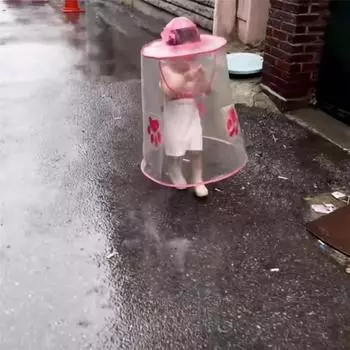 Детская кепка, прозрачный дождевик, полностью покрытый ветрозащитой, защищающий от брызг на дороге для мальчиков, девочек, мужчин и женщин S