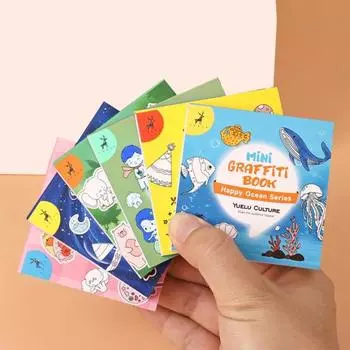 Детская книга для рисования «Дети 5 тем» 50 картинок стимулируют воображение Портативный мини жёлтый