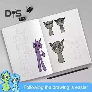 Детская книга для рисования линий, раскрашенная вручную, обводка ручкой, практика обучения, портативная иллюстрированная книга C