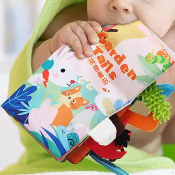 Детская книга для ванной, раннее обучение, мятая бумага, моющаяся, для мальчиков и девочек, подарок для душа garden themed