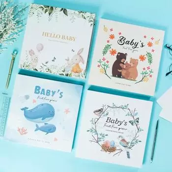 Детская книга на память, утолщенная бумага премиум-класса, памятная запись, минималистичный журнал первого года, альбом для вырезок, альбом B