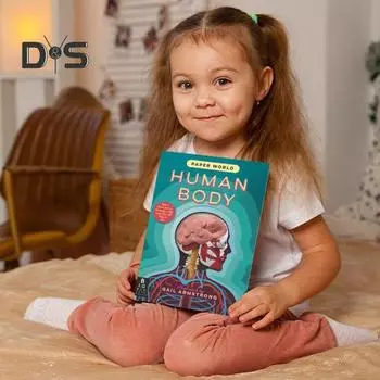 Детская книга по человеческому телу, обучающая игрушка по анатомии, интерактивный инструмент для домашнего обучения, увлекательная книга по анатомии синий