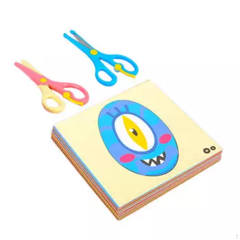 Детская книга по вырезанию из бумаги своими руками для раннего обучения мелкой моторике детей ножницы для творчества letter