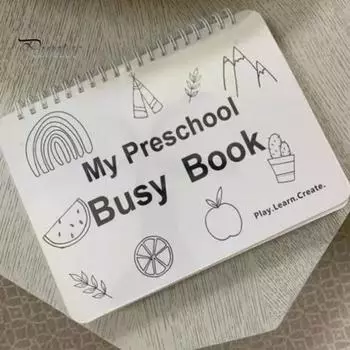 Детская книга учета роста для малышей Цифры Буквы Цвета Формы Книга учета роста Монтессори Обучающая игрушка белый