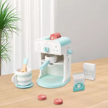 Детская кофеварка Деревянные игрушки для игр Мелкая моторика Ролевые кухонные принадлежности