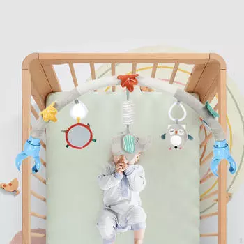 Детская коляска арка игрушка подвесная погремушка игрушка, раннее развитие, пристегивающаяся мобильная переносная кроватка elephant