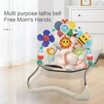 Детская коляска, игрушка-арка, регулируемые зажимы, складная вращающаяся ветряная мельница, солнечные бабочки, пчела, От 0 до 1 года, развивающая детская кроватка, арочная игрушка, подарок для ребенка Honeybee