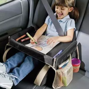 Детская коляска столик для игрушек столик для салона автомобиля поднос для детей лоток для еды хранение закусок игрушки подстаканник детский автомобильный дорожный поднос розы красного