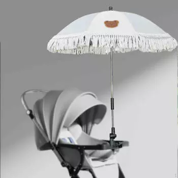 Детская коляска-зонтик, коляска-зонтик с клипсой на кисточке, легкая коляска с милым навесом и навесом
