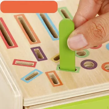 Детская коробка для сортировки цветов, развивающая детская игрушка, деревянная, Монтессори A