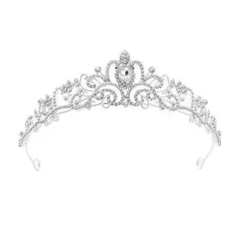 Детская корона из сплава со стразами, корона принцессы, головной убор для девочек, повязка на голову для выступлений, детская заколка для волос