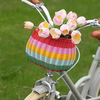 Детская корзина для велосипеда Передний руль Аксессуары для мальчиков и девочек с ремнями Портативный велосипед