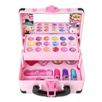 Детская косметика для макияжа Косметика для макияжа Игрушка Сценическое представление Тени для век Блеск для губ Румяна Косметический набор