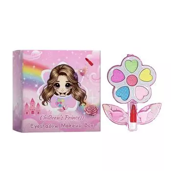 Детская косметика Princess Eyeshadow BoxНабор косметики для девочекНабор косметики для игр с детьмиМягкий безопасныйНе раздражает кожуПодходит в качестве подарка на день рождения или праздничного сюрприза One Size